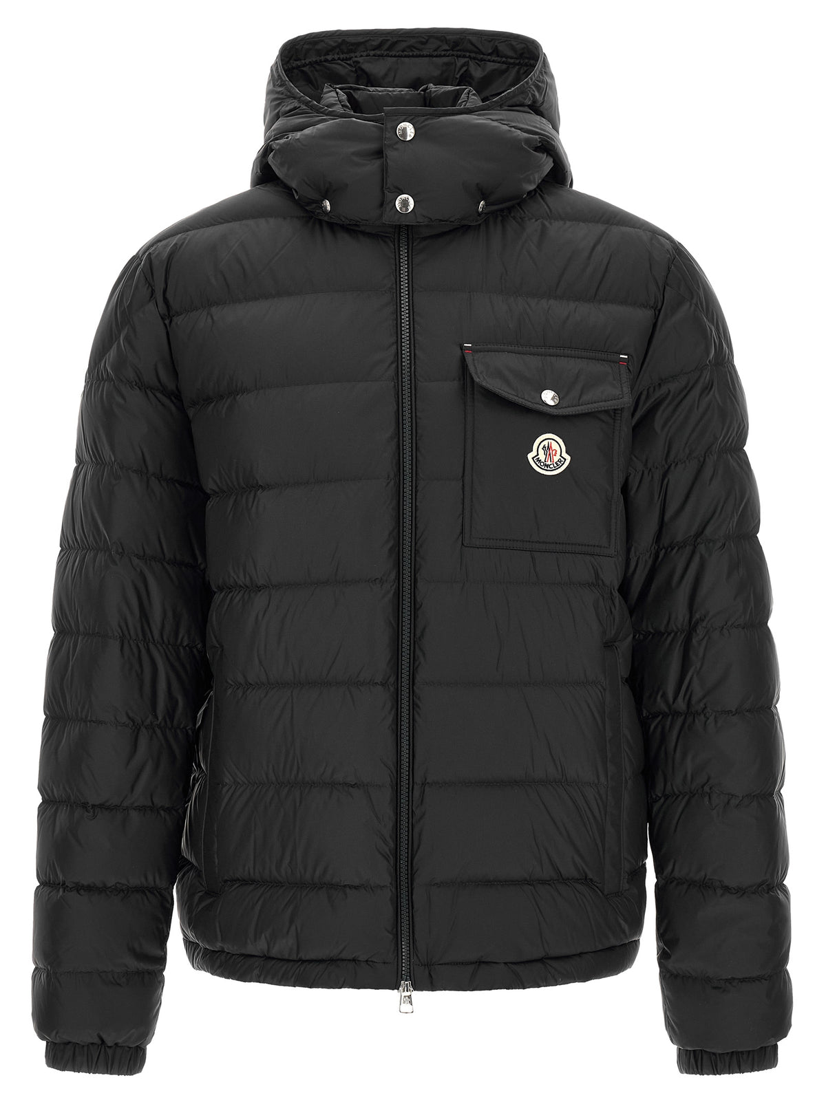 Black Polyamide Full-Length Jacket