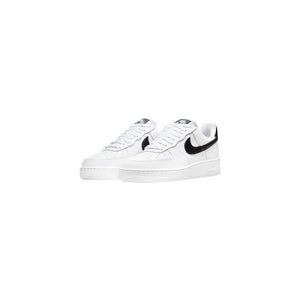 Black And White Leather Low Top Sneakers