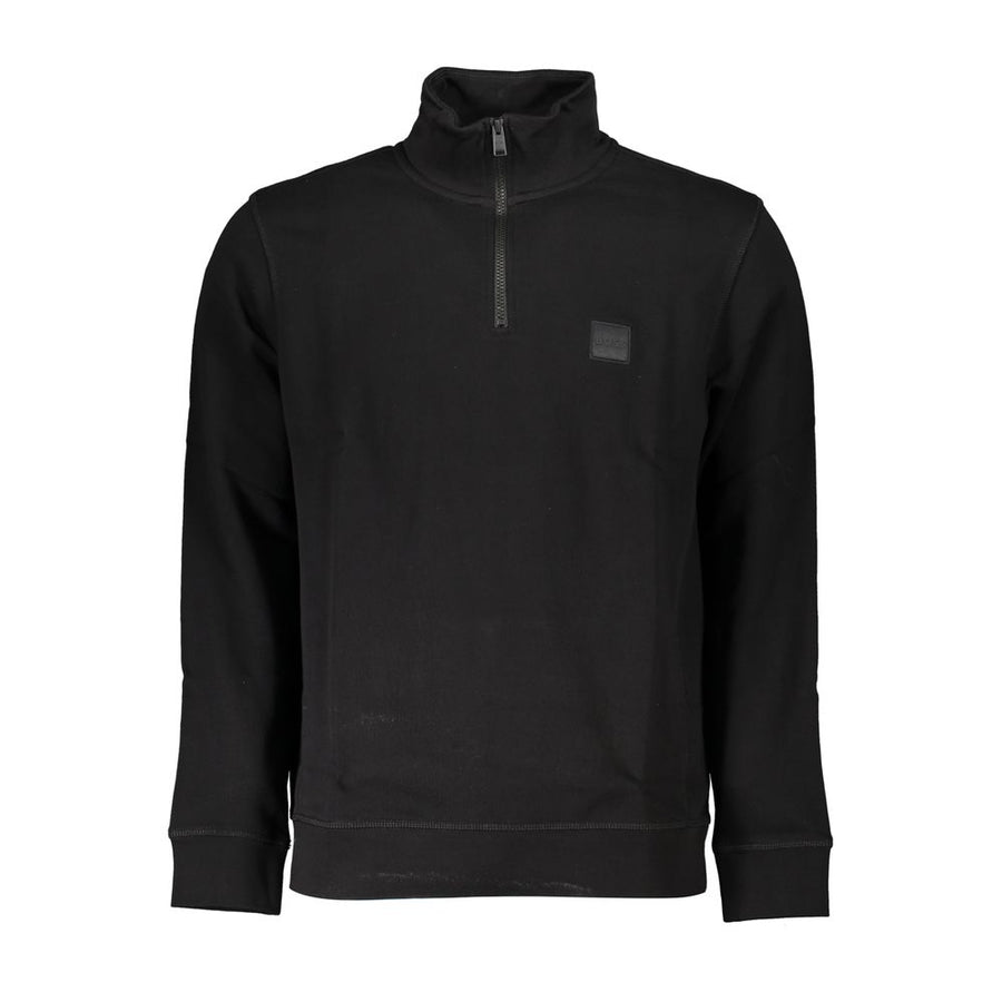 Black Cotton Men's Sweatshirt
