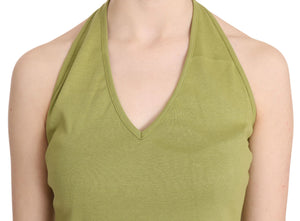 GF Ferre Grüner Halter Baumwolle ärmelloses lässiges Tanktop Bluse