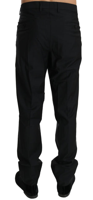 Dolce & Gabbana Schwarzes Kleid Formale Hose Männer Wolle Hose