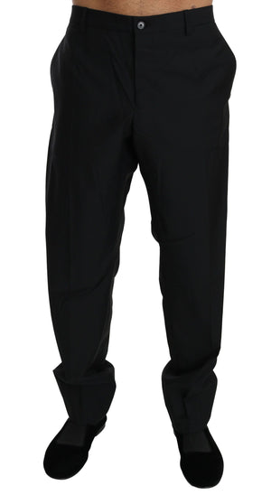 Dolce & Gabbana Schwarzes Kleid Formale Hose Männer Wolle Hose