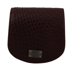 Dolce & Gabbana Brauner Exotenhaut-Taschenkondom-Etui-Halter