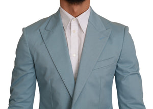 Dolce & Gabbana Blauer Slim Fit Mantel Jacke MARTINI Blazer