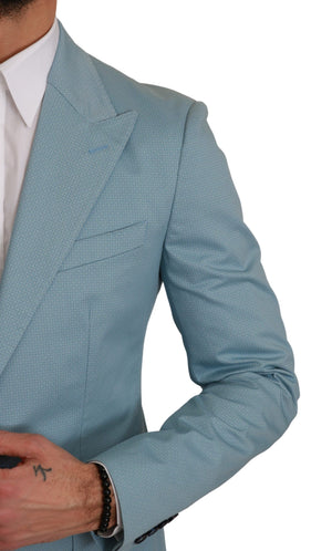 Dolce & Gabbana Blauer Slim Fit Mantel Jacke MARTINI Blazer