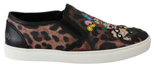 Dolce & Gabbana Leder Leopard #dgfamily Loafers Schuhe