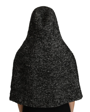 Dolce & Gabbana Grau Tweet Wolle Kaftan Jacke Mantel Top