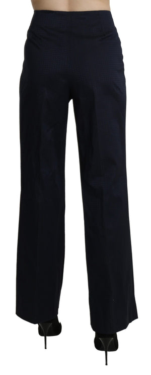 BENCIVENGA Marineblaue High Waist Straight Dress Hosen Hosen