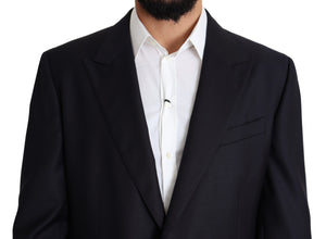 Dolce & Gabbana Schwarzer einreihiger NAPOLI-Blazer aus Wolle