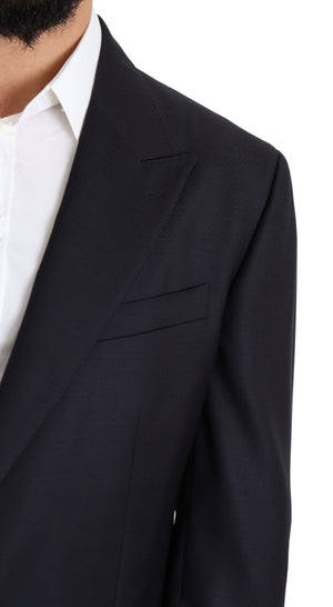 Dolce & Gabbana Schwarzer einreihiger NAPOLI-Blazer aus Wolle
