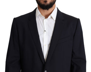 Dolce & Gabbana Schwarzer Woll-Stretch-Mantel MARTINI Blazer