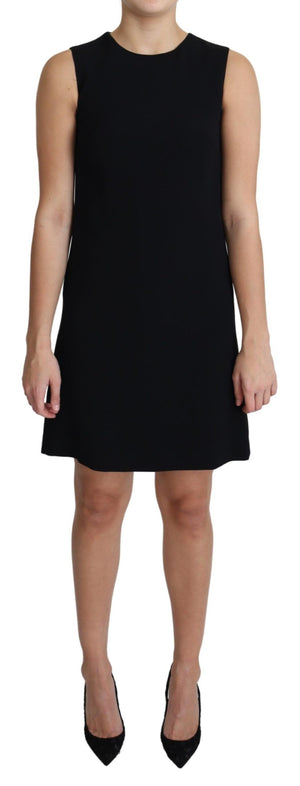 Dolce & Gabbana Schwarzes Viskose-Stretch-Minikleid in A-Linie