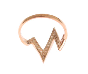 Nialaya Rosa Gold 925 Silber Frauen klar Ring