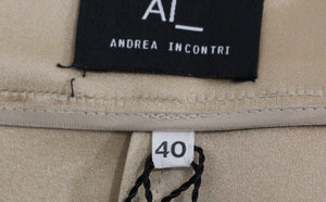 Andrea Incontri Brauner Seidenplissee-Minirock