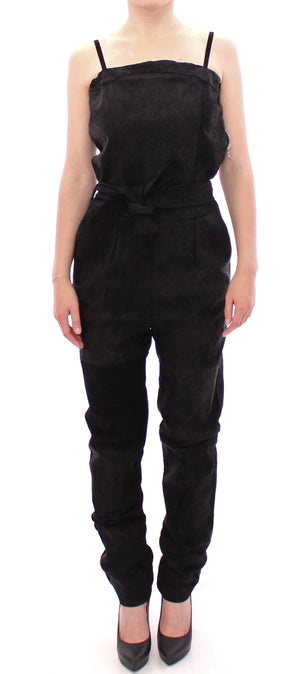 La Maison du Couturier Schwarzer Leder-Overall