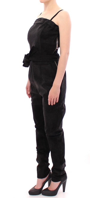 La Maison du Couturier Schwarzer Leder-Overall