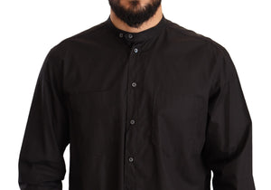 Dolce & Gabbana Schwarzes Hemd aus 100% Baumwolle für formelle Anlässe