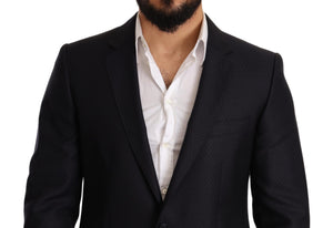 Dolce & Gabbana Blau gemustert MARTINI SLIM FIT 2 Stück Anzug
