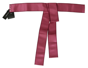 Dolce & Gabbana Pinker breiter Taillengürtel aus 100% Seide mit 3-Knopf-Verschluss