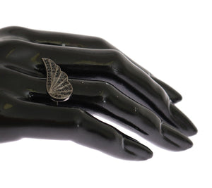 Nialaya Silber Damen Schwarz CZ Rhodium 925 Ring