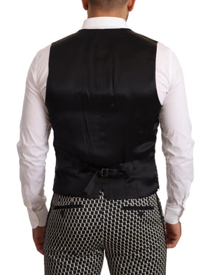 Dolce & Gabbana Schwarz Weiß Karo 3er Set MARTINI Anzug