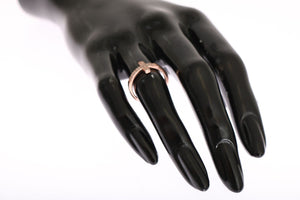 Nialaya Rosa Gold 925 Silber Damen Kreuz CZ Ring