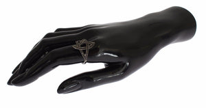 Nialaya Schwarz CZ Rhodium 925 Silber Damen Ring