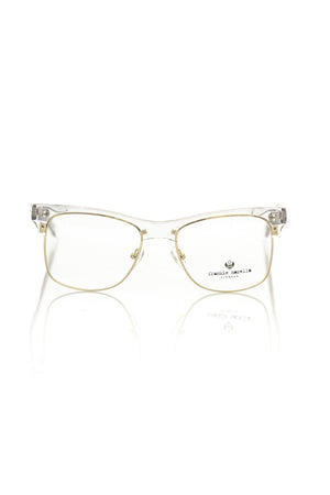 Frankie Morello Goldene Metallfaser-Brille für Herren