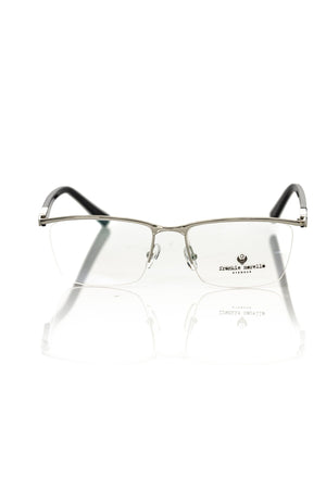Frankie Morello Schwarze Metallbrille für Herren