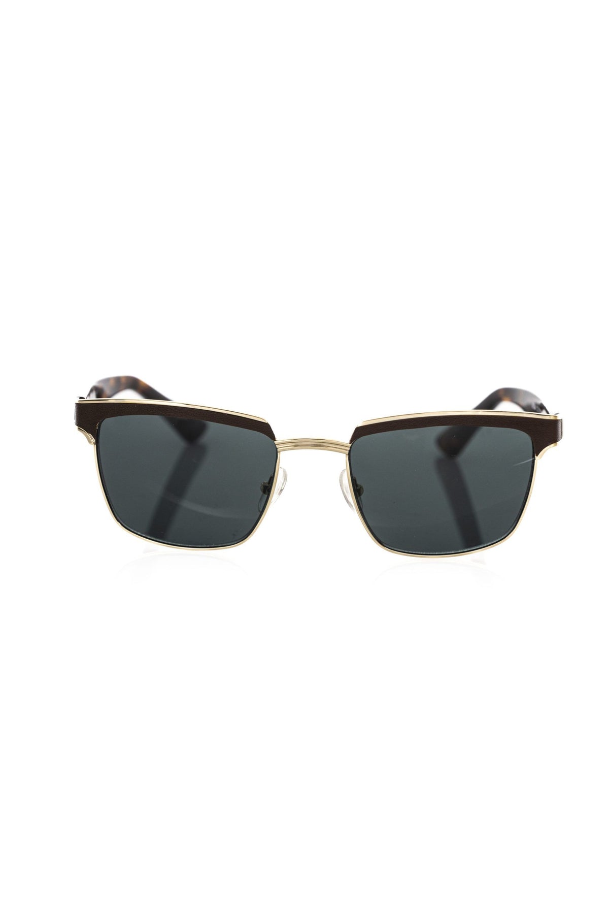 Frankie Morello Braune Metall-Sonnenbrille für Herren