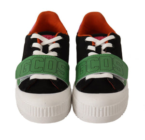GCDS Multicolor Wildleder Low Top Lace Up Frauen Sneakers Schuhe
