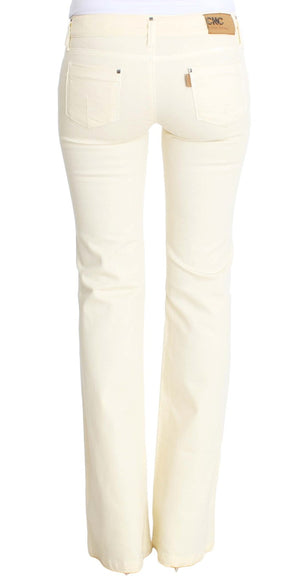 Costume National Weiße Baumwoll-Stretch-Schlagjeans