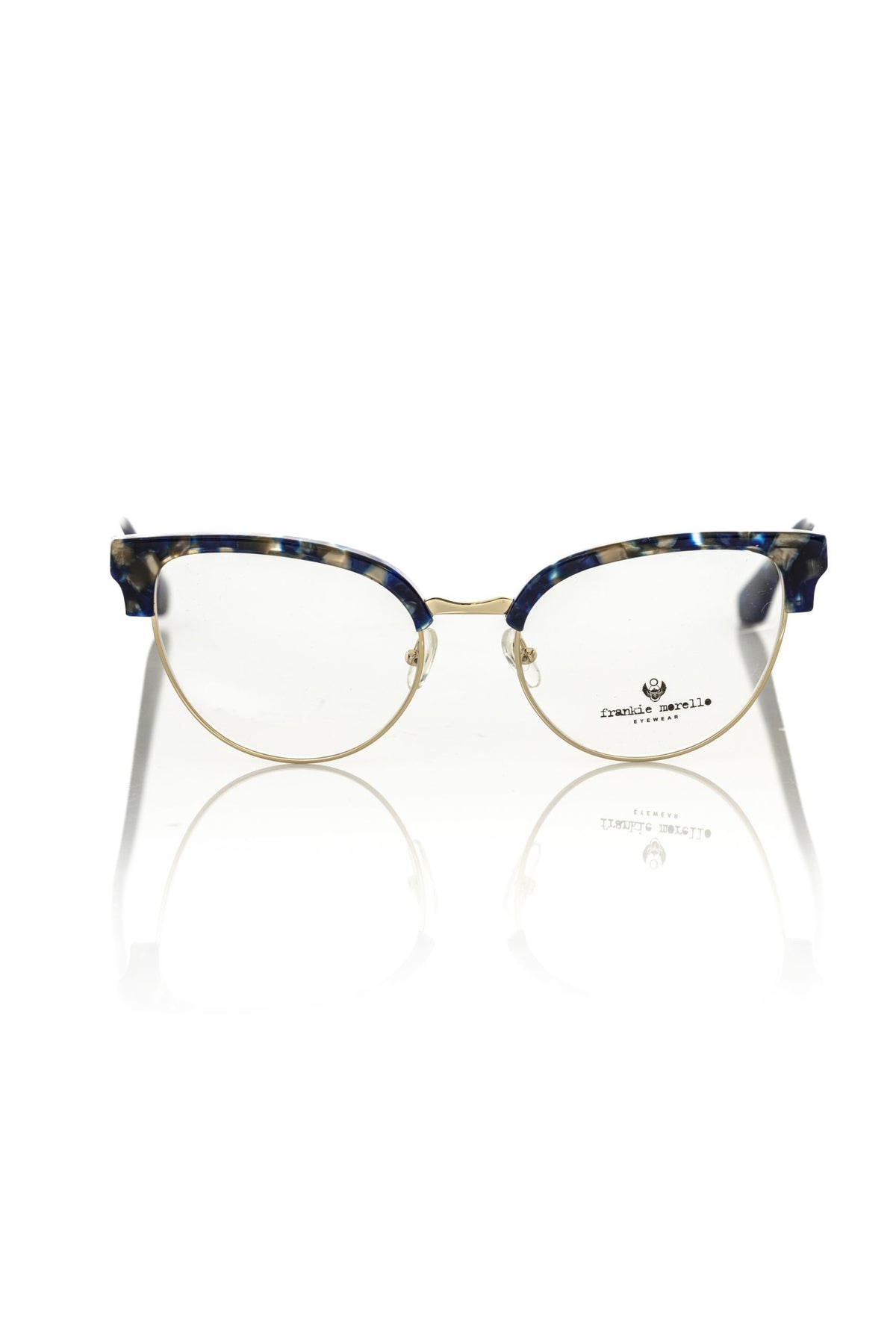 Frankie Morello Damen-Brillengestell in Blau-Metallic