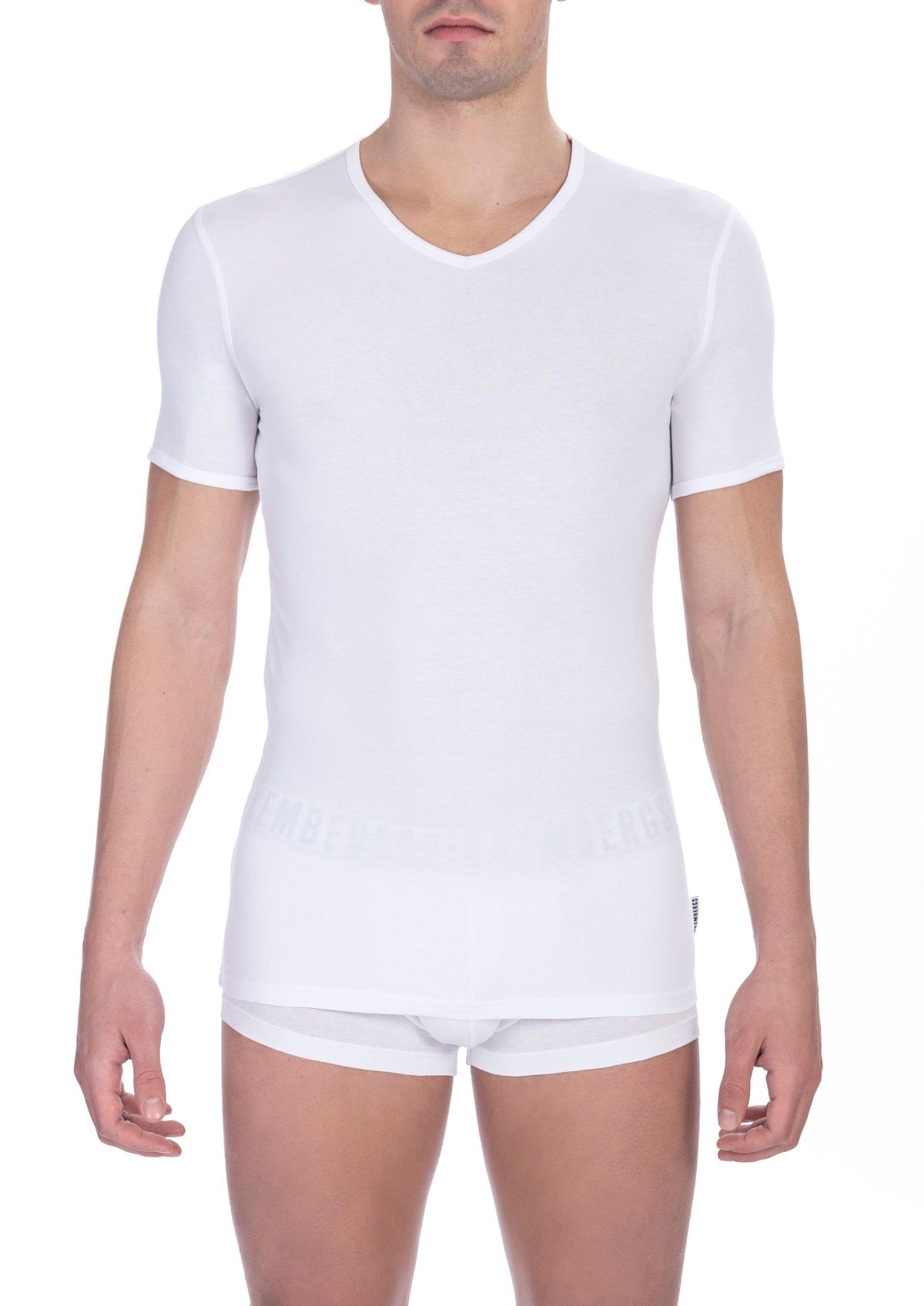 Bikkembergs Weißes Herren-T-Shirt aus Baumwolle