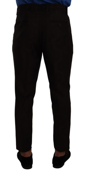 Dolce & Gabbana Bordeauxfarbene Wolle Herren Skinny Hosen Hosen
