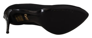 Dolce & Gabbana Schwarz Tüll Stretch Stiefel Pumps Schuhe