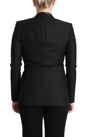 Costume National Schwarze langärmelige doppelreihige Jacke