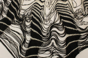 Alice Palmer Weiß Schwarz Assymetrischer Strickrock