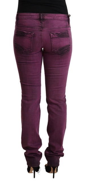 Costume National Lila Baumwolle Stretch Slim Fit Denim Jeans