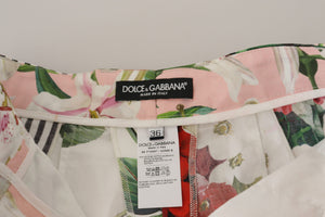 Dolce & Gabbana Multicolor Hohe Taille Hot Pants Shorts