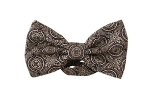 Dolce & Gabbana Schwarz weiß 100% Seide Verstellbare Papillon Krawatte