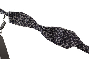 Dolce & Gabbana Schwarz Weiß Rundhals Papillon Krawatte 100% Seide