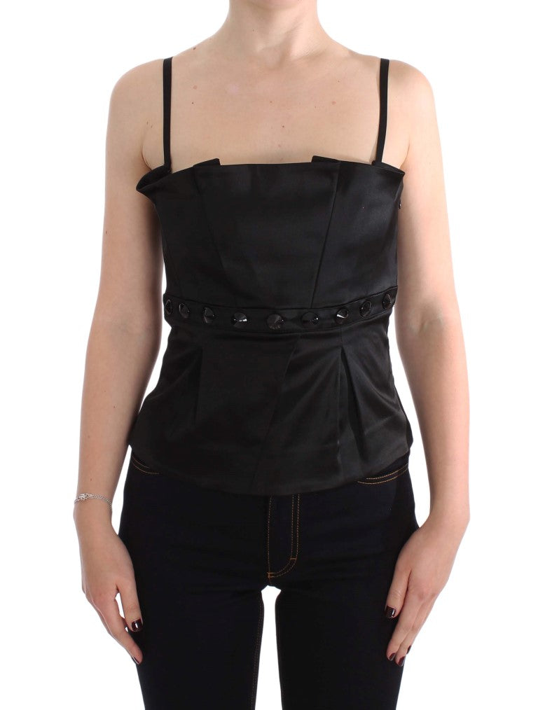 Exte Schwarzes Tank Party Abend Top Bluse