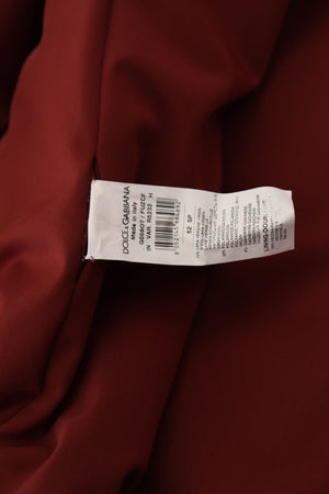 Dolce & Gabbana Roter Wollmantel Zweireiher Jacke