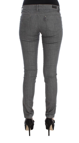 Costume National Graue Slim Fit Jeans aus Baumwollmischung