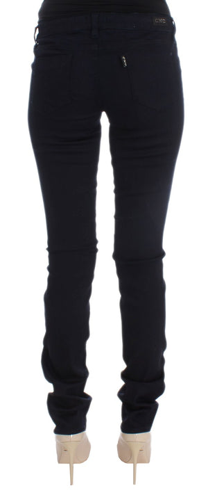 Costume National Blaue Slim Fit Jeans aus Baumwollmischung