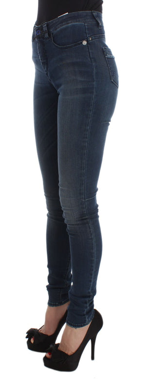 Costume National Blaue Slim Fit Jeans aus Baumwollmischung