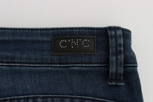 Costume National Blaue Slim Fit Jeans aus Baumwollmischung