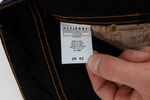 John Galliano Blaue Waschung Baumwolle Slim Fit Jeans