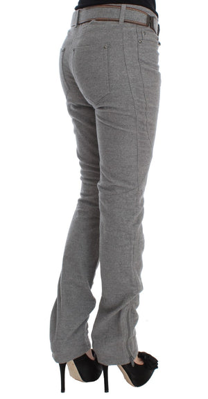 Ermanno Scervino Graue Baumwolle Slim Fit Lässige Bootcut-Hose